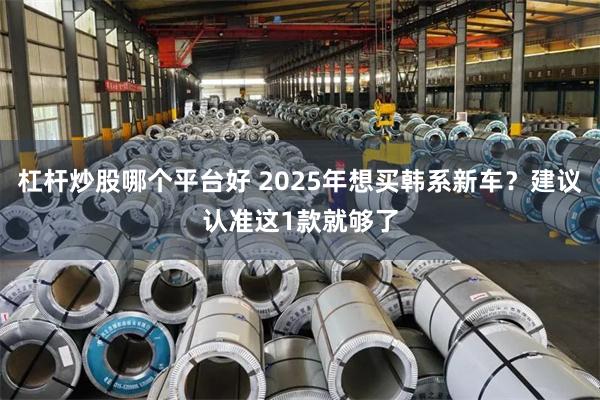 杠杆炒股哪个平台好 2025年想买韩系新车？建议认准这1款就够了