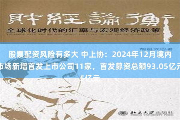 股票配资风险有多大 中上协：2024年12月境内市场新增首发上市公司11家，首发募资总额93.05亿元